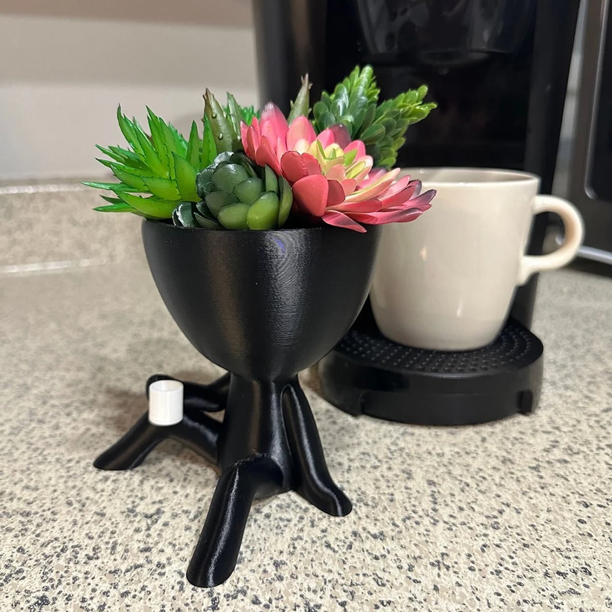Coffee Love planter Custom Colors Cup and Planter, pots with drainage,  coffee shop decor, coffee bar sign Decor