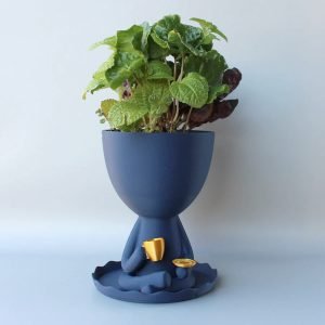 Coffee Love planter whit drain tray, coffee shop decor - pots with drainage - coffee bar sign