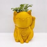 Enchanting Lucky Cat Planter Pot – Charming Home Accent