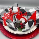 set of 4 ring napkin holder – festive holiday table rings