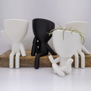 Sitting People Planter pot - Pots With Drainage - Housewarming Gift - Decor - Gift for Her - Succulent planter - Cute Planter - Hanging Planter
