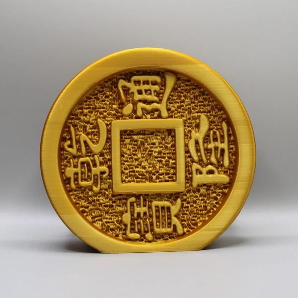 Year Of The Dragon Planter with drainage Chinese coins, Zen Desk Planter, chinese planter, pots with drainage, 3D printed planter - Image 2