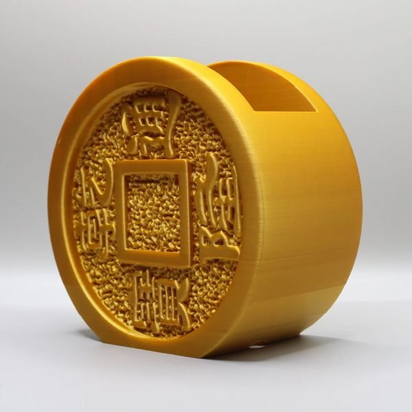 Year Of The Dragon Planter with drainage Chinese coins, Zen Desk Planter, chinese planter, pots with drainage, 3D printed planter - Image 3
