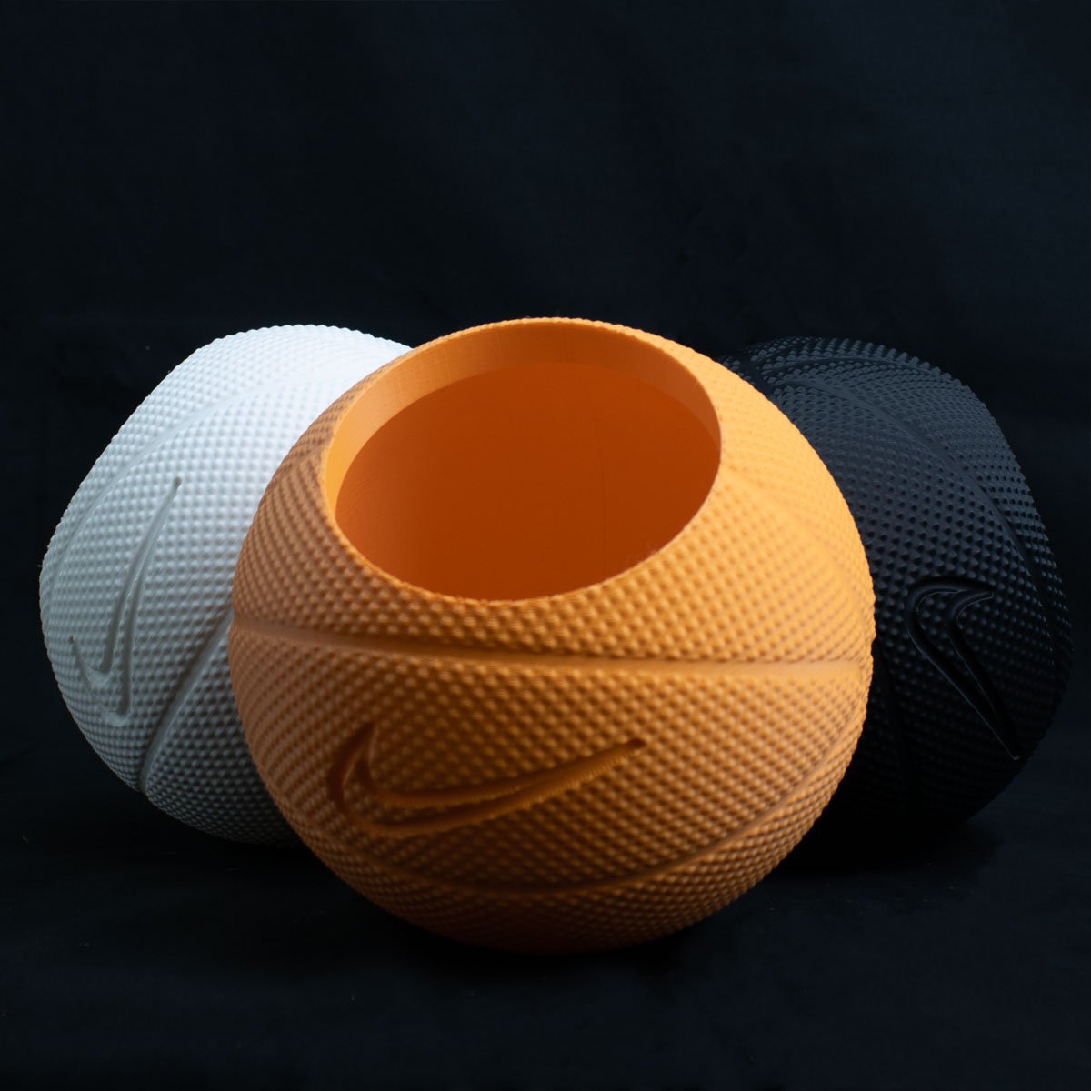 Basketball Planter Pot 3D Printed With Drainage Hole - Makeup Brush & Pen Holder - Image 2