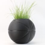 Basketball Planter Pot 3D Printed With Drainage Hole - Made in USA